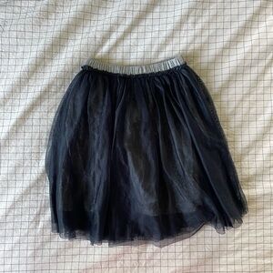 Tea Collection Scotland Black Tulle Skirt with Elastic Waistband 4